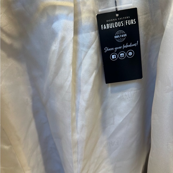 Cream Faux Fur Coat - Picture 6 of 9